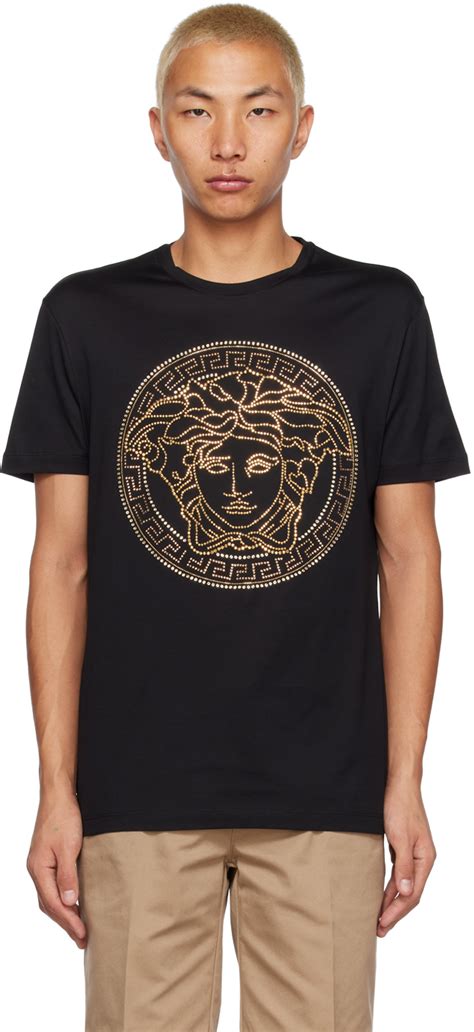 pink versace logo shirt mens|Versace medusa t shirt.